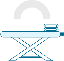 Ironing and folding service icon